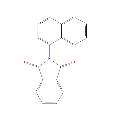 2-naphthalen-1-ylisoindole-1,3-dione (CAS: 5333-99-3) - Chemical Structure and Molecular Formula 