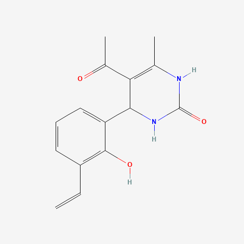 5-acetyl-4-(3-ethenyl-2-hydroxyphenyl)-6-methyl-3,4-dihydro-1H-pyrimidin-2-one (CAS: 392314-89-5) - Related Chemical Product