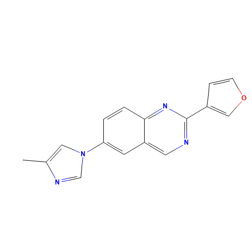 2-(furan-3-yl)-6-(4-methylimidazol-1-yl)quinazoline (CAS: 1201902-32-0) - Chemical Structure and Molecular Formula 