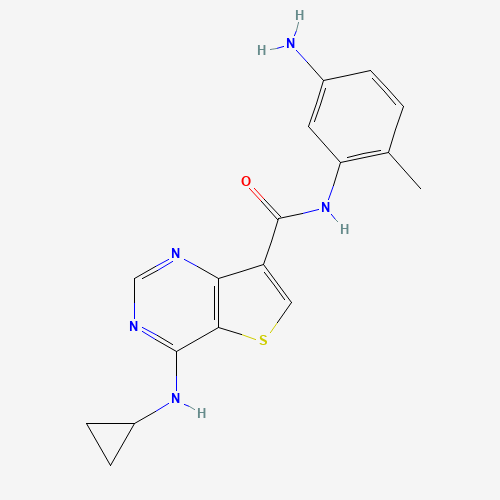 N-(5-amino-2-methylphenyl)-4-(cyclopropylamino)thieno[3,2-d]pyrimidine-7-carboxamide (CAS: 1318243-03-6) - Related Chemical Product