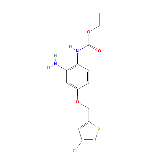 ethyl N-[2-amino-4-[(4-chlorothiophen-2-yl)methoxy]phenyl]carbamate (CAS: 1043424-93-6) - Related Chemical Product