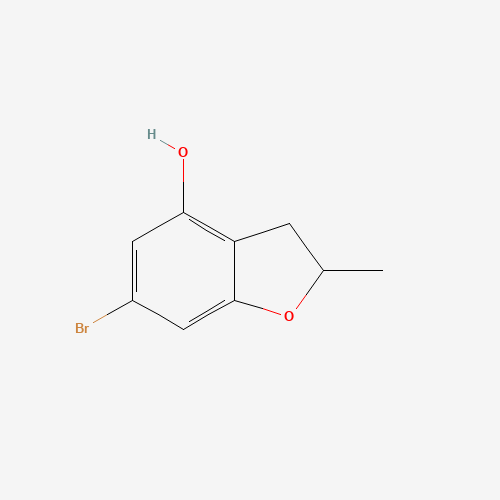 6-bromo-2-methyl-2,3-dihydro-1-benzofuran-4-ol (CAS: 1207176-06-4) - Chemical Structure and Molecular Formula 