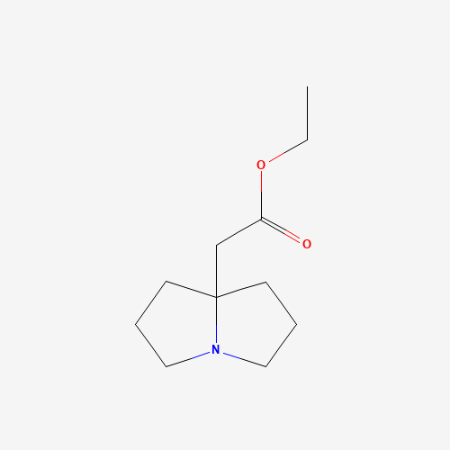 ethyl 2-(1,2,3,5,6,7-hexahydropyrrolizin-8-yl)acetate (CAS: 88069-56-1) - Chemical Structure and Molecular Formula 