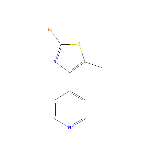 2-bromo-5-methyl-4-pyridin-4-yl-1,3-thiazole (CAS: 886371-04-6) - Related Chemical Product