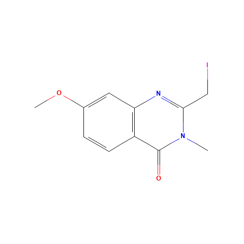 2-(iodomethyl)-7-methoxy-3-methylquinazolin-4-one (CAS: 1263413-53-1) - Chemical Structure and Molecular Formula 