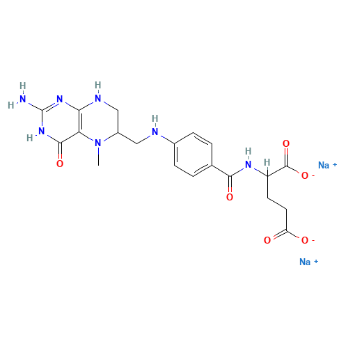disodium;2-[[4-[(2-amino-5-methyl-4-oxo-1,6,7,8-tetrahydropteridin-6-yl)methylamino]benzoyl]amino]pentanedioate (CAS: 68792-52-9) - Related Chemical Product