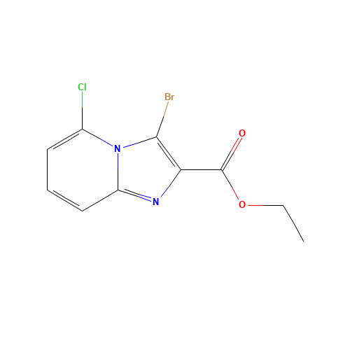 ethyl 3-bromo-5-chloroimidazo[1,2-a]pyridine-2-carboxylate (CAS: 1000018-03-0) - Chemical Structure and Molecular Formula 