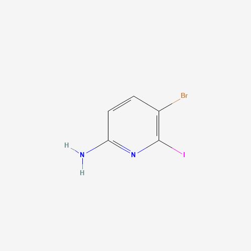 5-bromo-6-iodopyridin-2-amine (CAS: 1223748-35-3) - Chemical Structure and Molecular Formula 