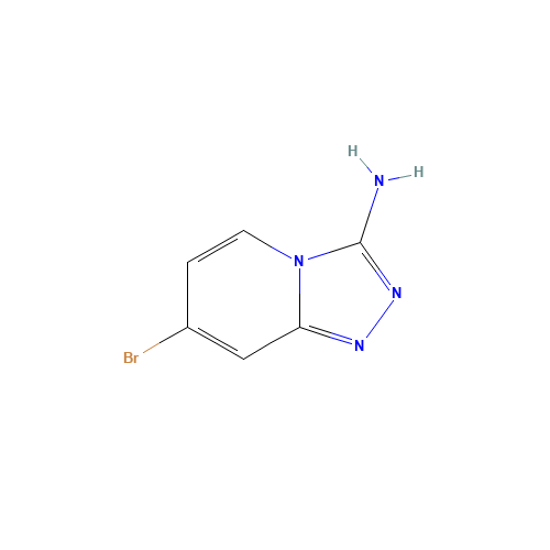 7-bromo-[1,2,4]triazolo[4,3-a]pyridin-3-amine (CAS: 1019918-41-2) - Chemical Structure and Molecular Formula 