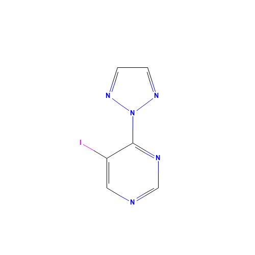 5-iodo-4-(triazol-2-yl)pyrimidine (CAS: 1356054-95-9) - Chemical Structure and Molecular Formula 