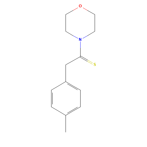 2-(4-methylphenyl)-1-morpholin-4-ylethanethione (CAS: 14182-63-9) - Chemical Structure and Molecular Formula 