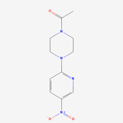 1-[4-(5-nitropyridin-2-yl)piperazin-1-yl]ethanone (CAS: 941119-19-3) - Chemical Structure and Molecular Formula 
