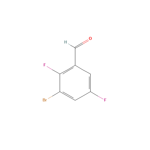 3-bromo-2,5-difluorobenzaldehyde (CAS: 112279-64-8) - Chemical Structure and Molecular Formula 