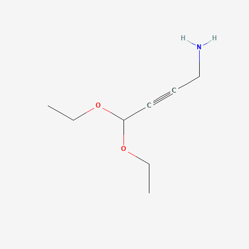 4,4-diethoxybut-2-yn-1-amine (CAS: 124744-14-5) - Chemical Structure and Molecular Formula 