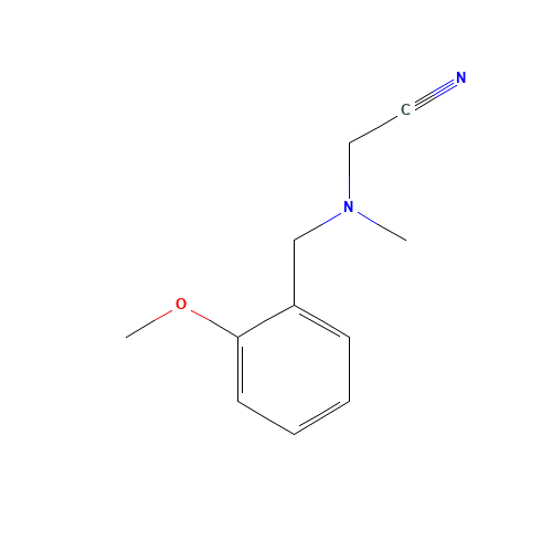 2-[(2-methoxyphenyl)methyl-methylamino]acetonitrile (CAS: 158663-50-4) - Chemical Structure and Molecular Formula 