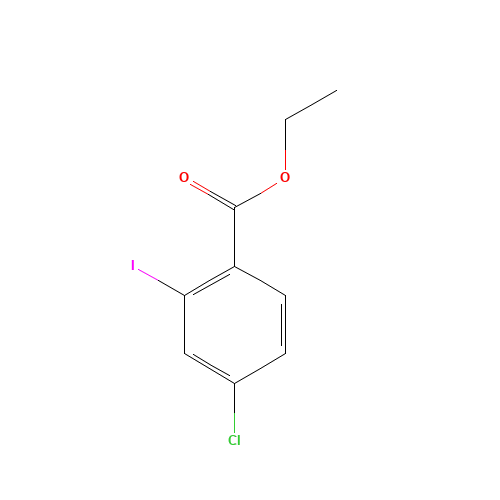 ethyl 4-chloro-2-iodobenzoate (CAS: 1020174-06-4) - Chemical Structure and Molecular Formula 