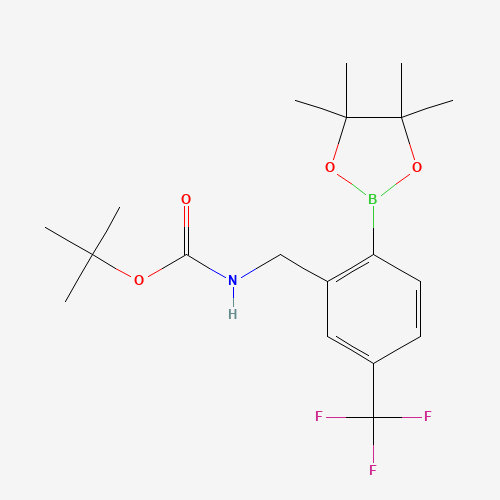tert-butyl N-[[2-(4,4,5,5-tetramethyl-1,3,2-dioxaborolan-2-yl)-5-(trifluoromethyl)phenyl]methyl]carbamate (CAS: 905707-10-0) - Related Chemical Product