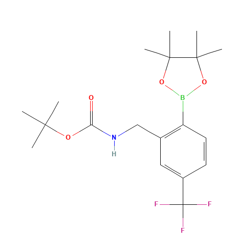 tert-butyl N-[[2-(4,4,5,5-tetramethyl-1,3,2-dioxaborolan-2-yl)-5-(trifluoromethyl)phenyl]methyl]carbamate (CAS: 905707-10-0) - Related Chemical Product