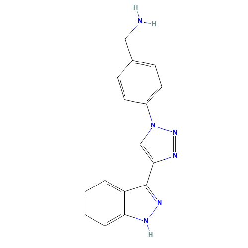[4-[4-(1H-indazol-3-yl)triazol-1-yl]phenyl]methanamine (CAS: 1383702-27-9) - Related Chemical Product