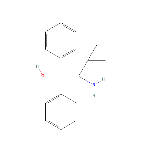 2-amino-3-methyl-1,1-diphenylbutan-1-ol (CAS: 57728-40-2) - Chemical Structure and Molecular Formula 