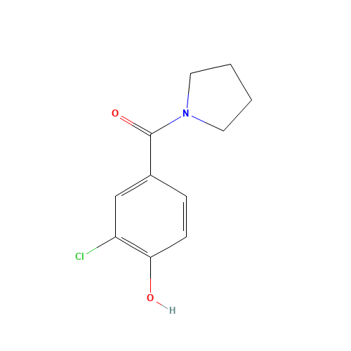 (3-chloro-4-hydroxyphenyl)-pyrrolidin-1-ylmethanone (CAS: 1019361-97-7) - Chemical Structure and Molecular Formula 