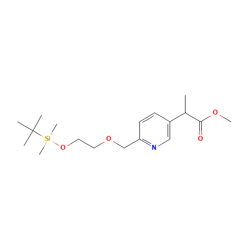 methyl 2-[6-[2-[tert-butyl(dimethyl)silyl]oxyethoxymethyl]pyridin-3-yl]propanoate (CAS: 1419603-02-3) - Related Chemical Product