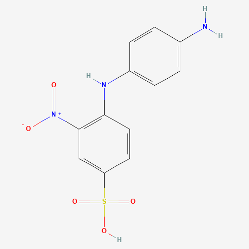 4-(4-aminoanilino)-3-nitrobenzenesulfonic acid (CAS: 135-11-5) - Chemical Structure and Molecular Formula 