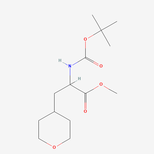 3-O-tert-butyl 1-O-methyl 2-(oxan-4-ylmethyl)propanedioate (CAS: 1219167-94-8) - Chemical Structure and Molecular Formula 