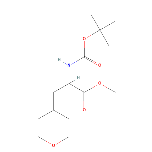 3-O-tert-butyl 1-O-methyl 2-(oxan-4-ylmethyl)propanedioate (CAS: 1219167-94-8) - Chemical Structure and Molecular Formula 