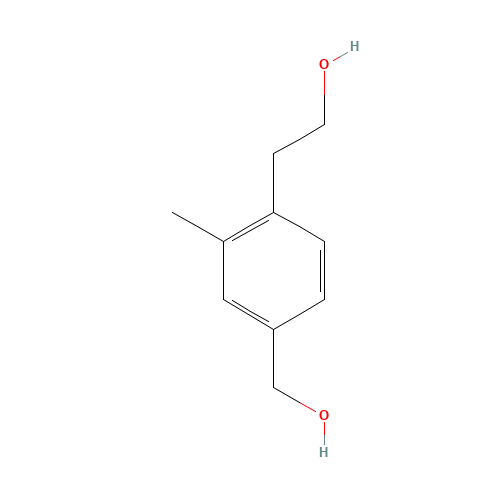2-[4-(hydroxymethyl)-2-methylphenyl]ethanol (CAS: 1437233-63-0) - Chemical Structure and Molecular Formula 