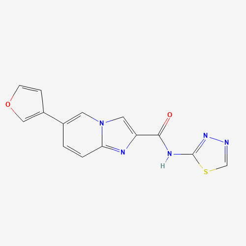 6-(furan-3-yl)-N-(1,3,4-thiadiazol-2-yl)imidazo[1,2-a]pyridine-2-carboxamide (CAS: 1186087-91-1) - Related Chemical Product