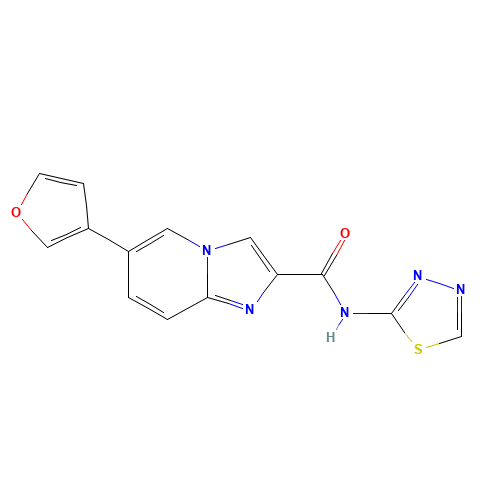6-(furan-3-yl)-N-(1,3,4-thiadiazol-2-yl)imidazo[1,2-a]pyridine-2-carboxamide (CAS: 1186087-91-1) - Related Chemical Product