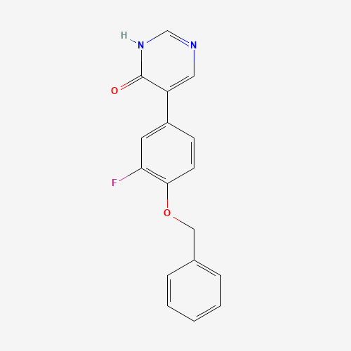 5-(3-fluoro-4-phenylmethoxyphenyl)-1H-pyrimidin-6-one (CAS: 960298-70-8) - Chemical Structure and Molecular Formula 