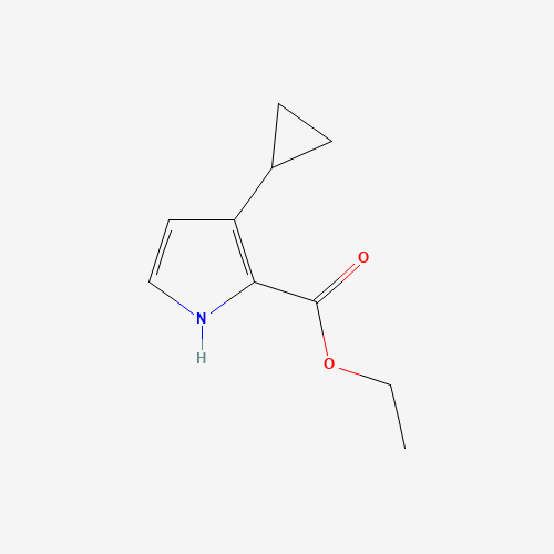 ethyl 3-cyclopropyl-1H-pyrrole-2-carboxylate (CAS: 1123725-69-8) - Chemical Structure and Molecular Formula 