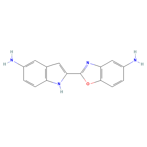 2-(5-amino-1H-indol-2-yl)-1,3-benzoxazol-5-amine (CAS: 1246472-02-5) - Chemical Structure and Molecular Formula 