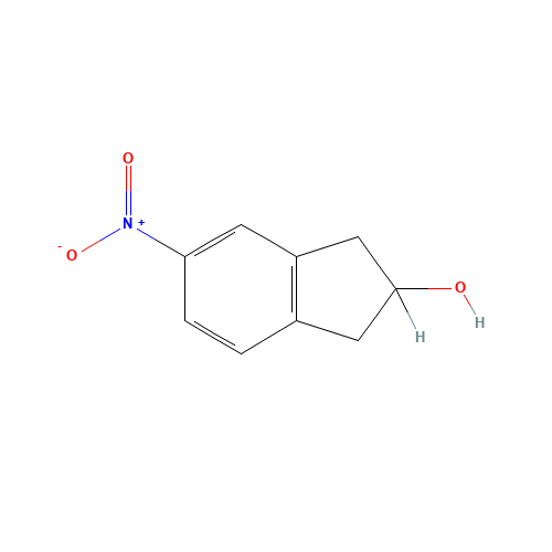 5-nitro-2,3-dihydro-1H-inden-2-ol (CAS: 16513-67-0) - Chemical Structure and Molecular Formula 