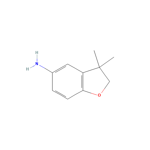 3,3-dimethyl-2H-1-benzofuran-5-amine (CAS: 1187968-08-6) - Chemical Structure and Molecular Formula 