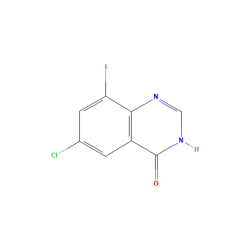 6-chloro-8-iodo-1H-quinazolin-4-one (CAS: 101581-08-2) - Chemical Structure and Molecular Formula 