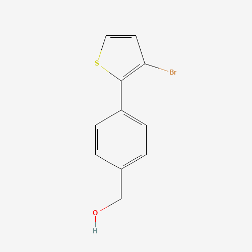 [4-(3-bromothiophen-2-yl)phenyl]methanol (CAS: 937795-99-8) - Chemical Structure and Molecular Formula 