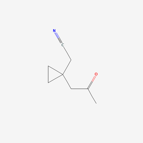 2-[1-(2-oxopropyl)cyclopropyl]acetonitrile (CAS: 185516-82-9) - Chemical Structure and Molecular Formula 