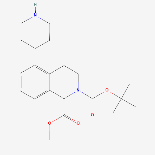2-O-tert-butyl 1-O-methyl 5-piperidin-4-yl-3,4-dihydro-1H-isoquinoline-1,2-dicarboxylate (CAS: 1430563-94-2) - Related Chemical Product