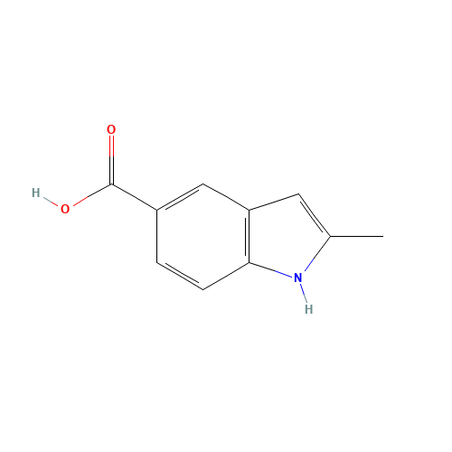 2-methyl-1H-indole-5-carboxylic acid (CAS: 496946-80-6) - Chemical Structure and Molecular Formula 
