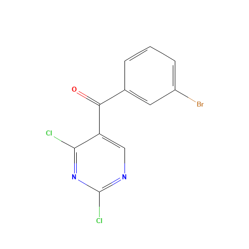 (3-bromophenyl)-(2,4-dichloropyrimidin-5-yl)methanone (CAS: 1386399-14-9) - Chemical Structure and Molecular Formula 