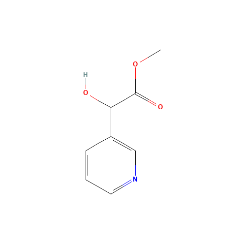 methyl 2-hydroxy-2-pyridin-3-ylacetate (CAS: 155705-86-5) - Chemical Structure and Molecular Formula 