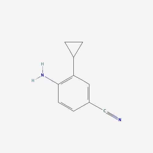 4-amino-3-cyclopropylbenzonitrile (CAS: 787528-17-0) - Chemical Structure and Molecular Formula 