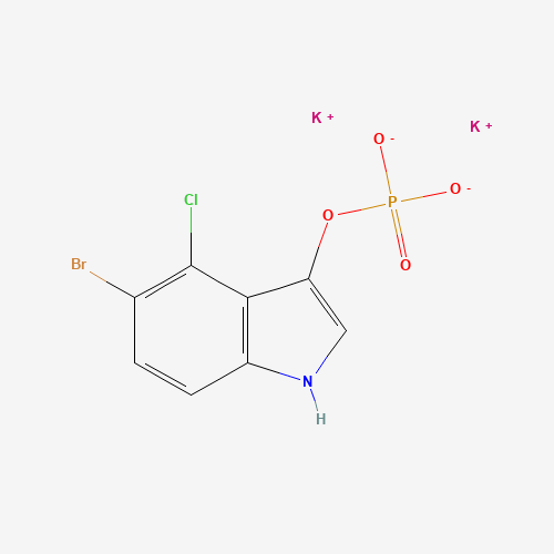 dipotassium;(5-bromo-4-chloro-1H-indol-3-yl) phosphate (CAS: 102185-49-9) - Chemical Structure and Molecular Formula 