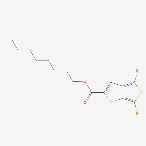 octyl 4,6-dibromothieno[2,3-c]thiophene-2-carboxylate (CAS: 1160823-85-7) - Chemical Structure and Molecular Formula 