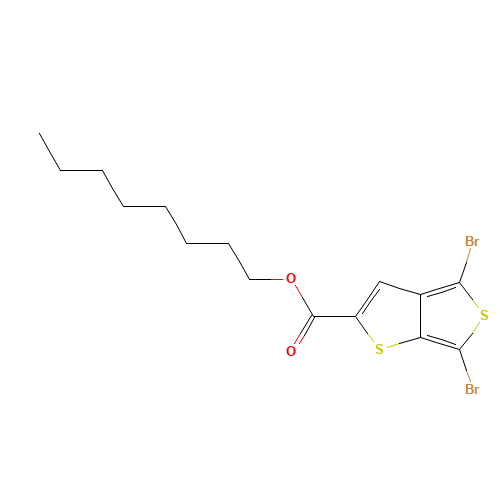 octyl 4,6-dibromothieno[2,3-c]thiophene-2-carboxylate (CAS: 1160823-85-7) - Chemical Structure and Molecular Formula 