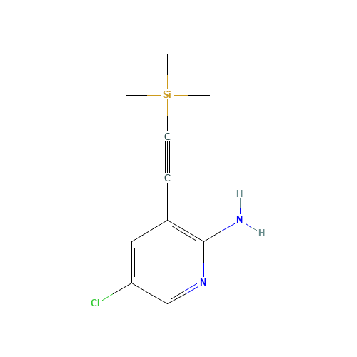 5-chloro-3-(2-trimethylsilylethynyl)pyridin-2-amine (CAS: 866318-90-3) - Related Chemical Product