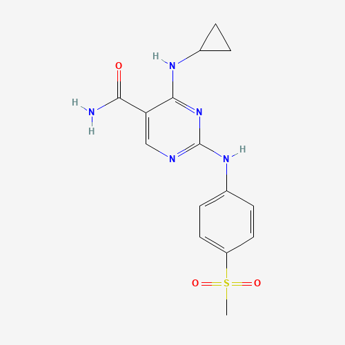 4-(cyclopropylamino)-2-(4-methylsulfonylanilino)pyrimidine-5-carboxamide (CAS: 1198302-13-4) - Related Chemical Product